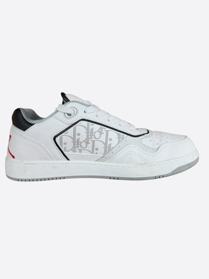 Dior Stussy White & Grey Oblique B27 Sneakers