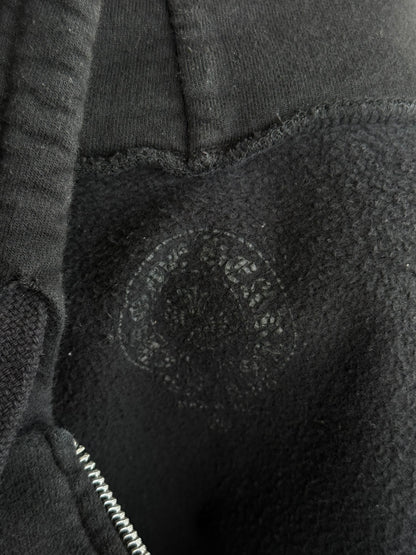 Chrome Hearts Black & White Las Vegas Horseshoe Logo Zip Up Hoodie