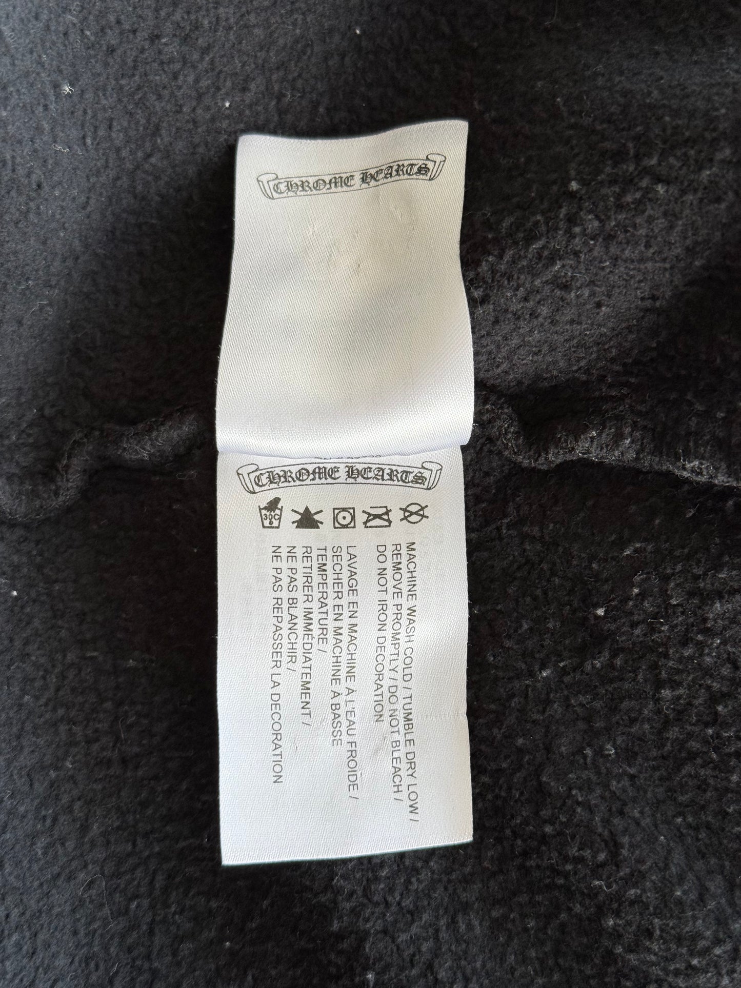Chrome Hearts Black & White Las Vegas Horseshoe Logo Zip Up Hoodie