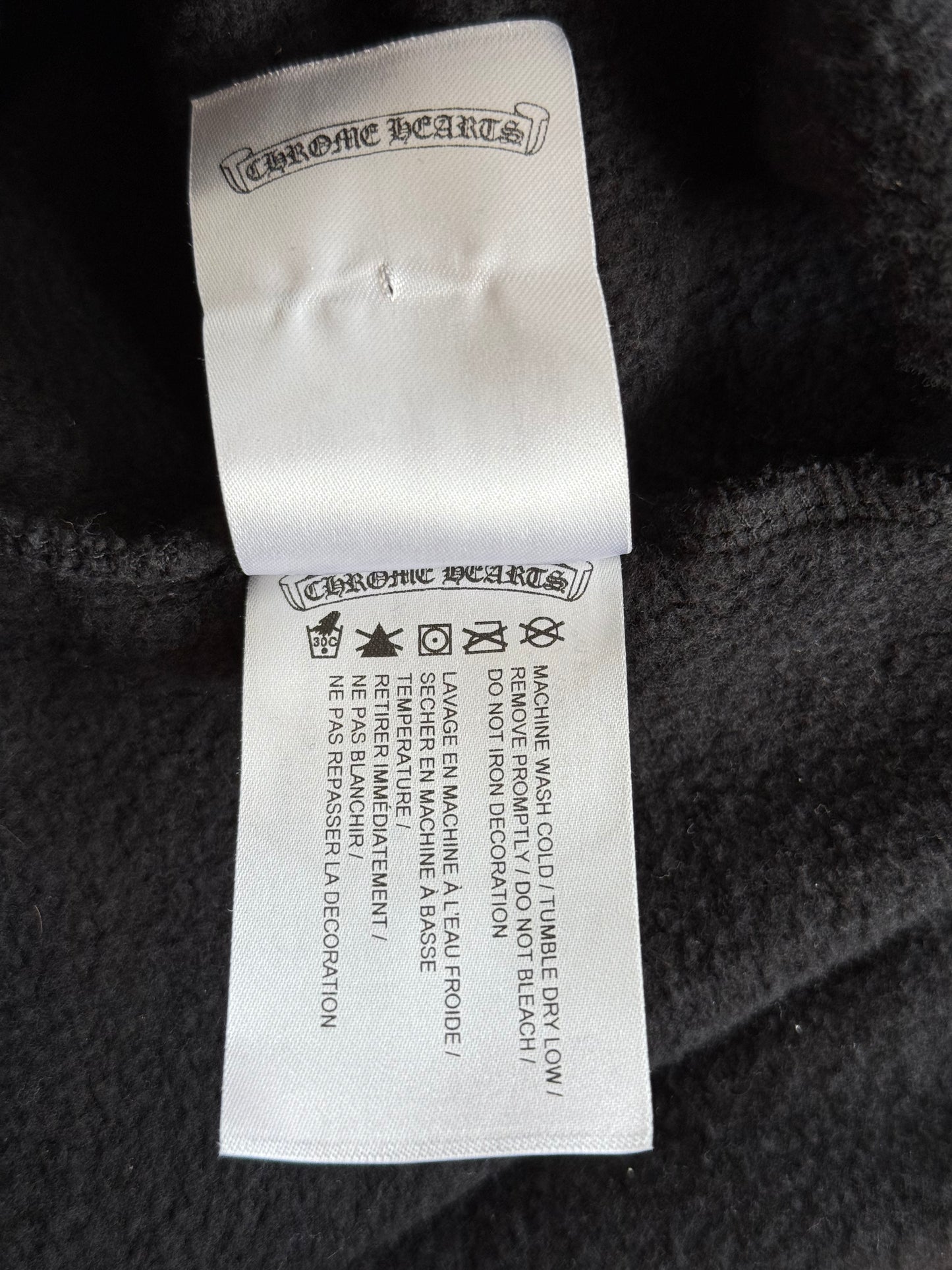 Chrome Hearts Black & White T-Bar Logo Hoodie