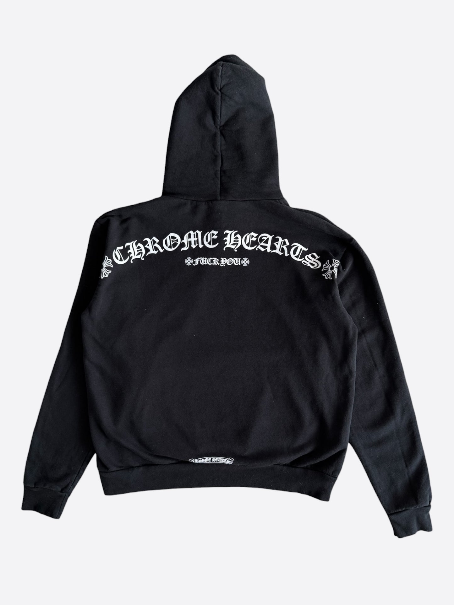 Chrome Hearts Black & White T-Bar Logo Hoodie