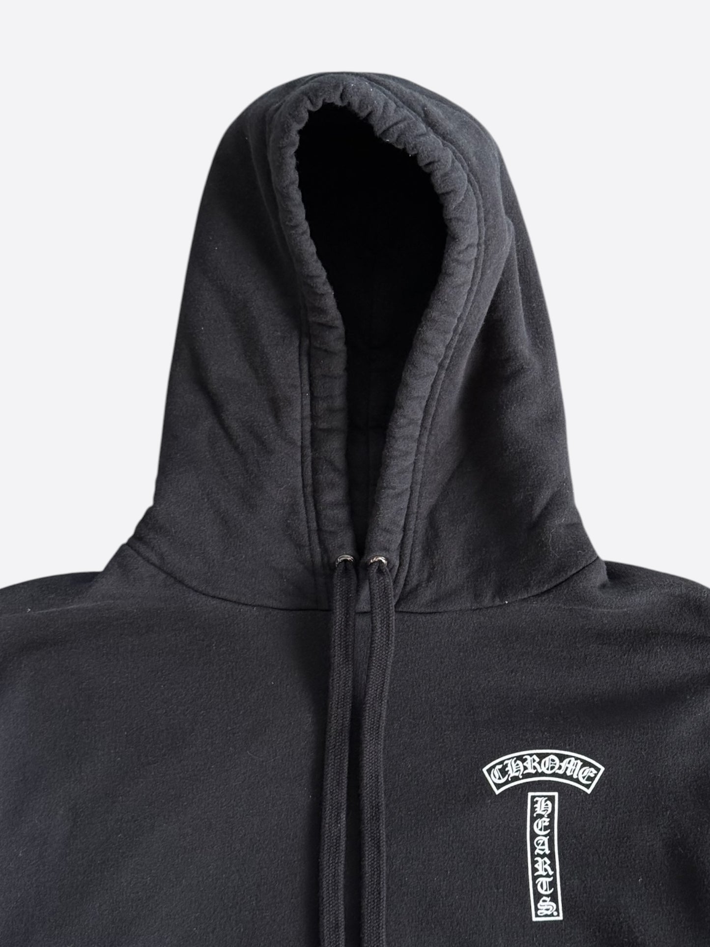 Chrome Hearts Black & White T-Bar Logo Hoodie