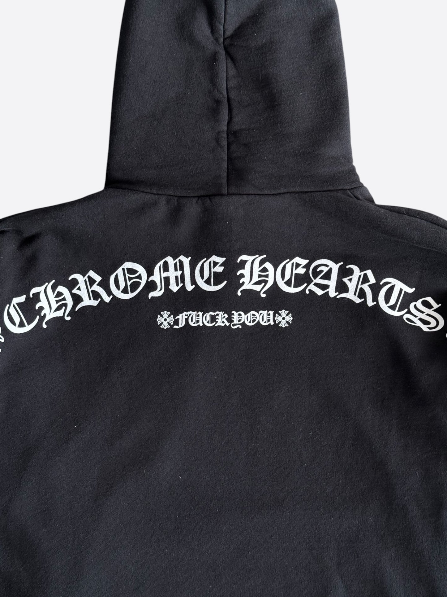 Chrome Hearts Black & White T-Bar Logo Hoodie