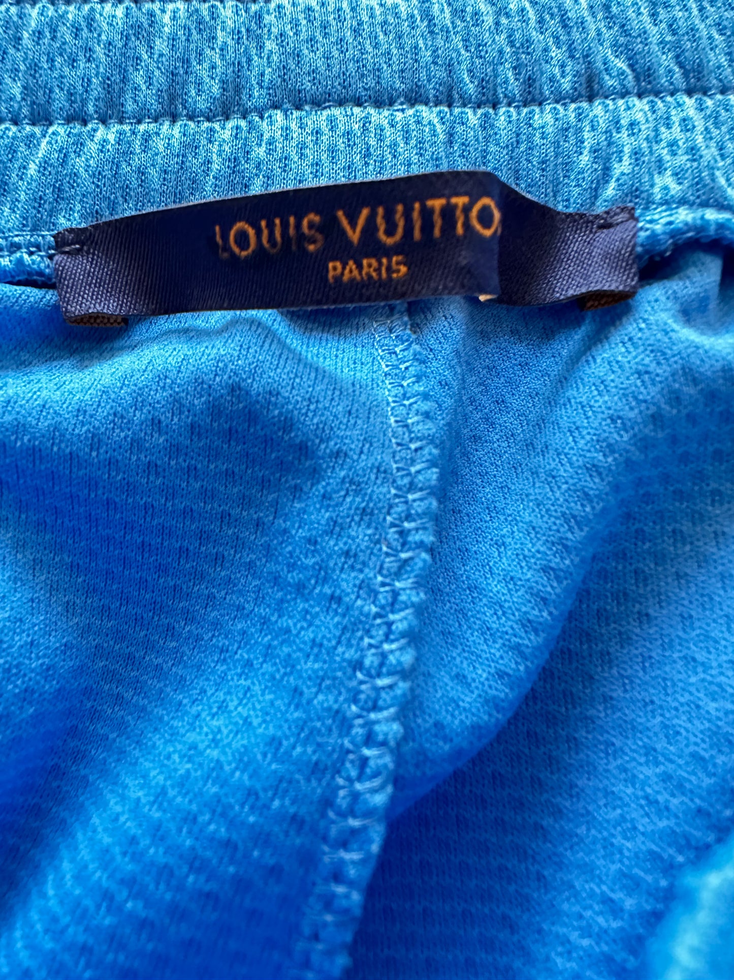 Louis Vuitton Blue Lightning Logo Shorts