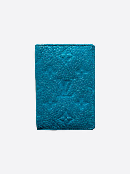 Louis Vuitton Blue Taurillon Monogram Pocket Organizer