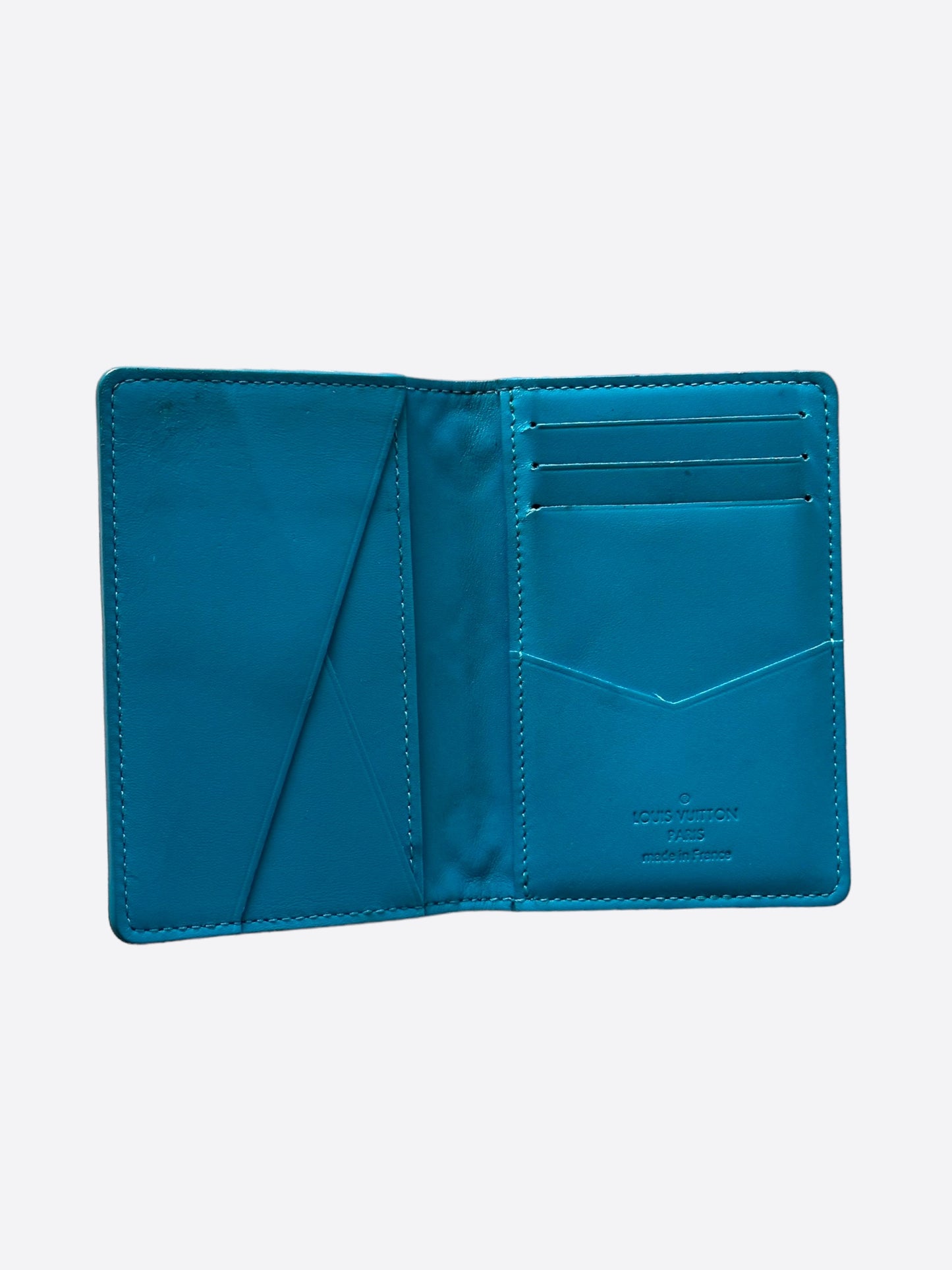 Louis Vuitton Blue Taurillon Monogram Pocket Organizer