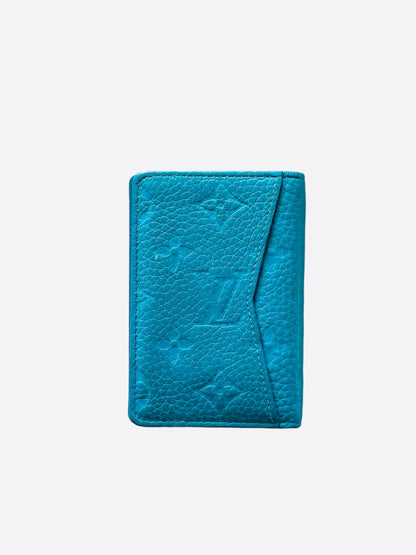 Louis Vuitton Blue Taurillon Monogram Pocket Organizer