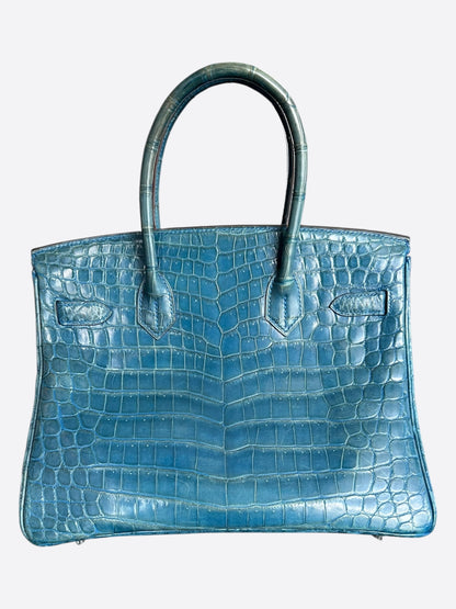 Hermes Blue Crocodile Birkin 30