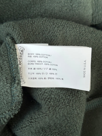 Chrome Hearts Green & White Embroidered Logo Quarter Zip Sweater