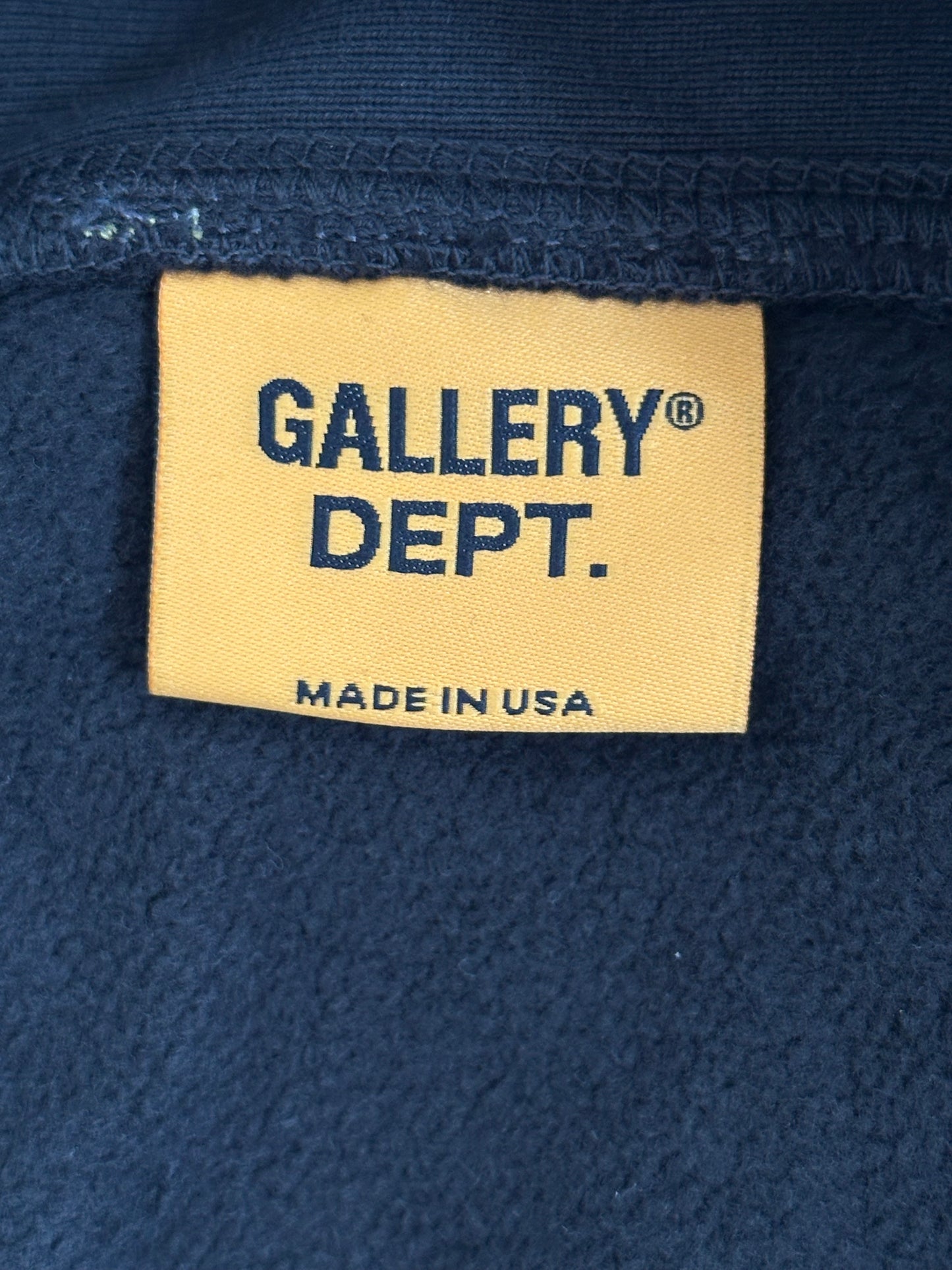 Gallery Dept Washed Black & Yellow Dept Logo Hoodie