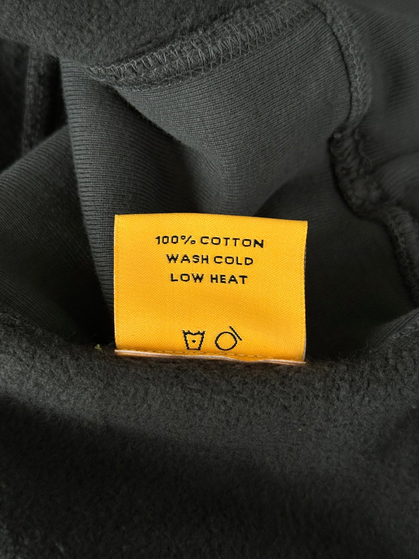 Gallery Dept Washed Black & Yellow Dept Logo Hoodie