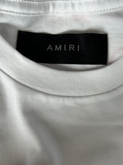 Amiri Wes Lang White & Black Checkered Skull T-Shirt