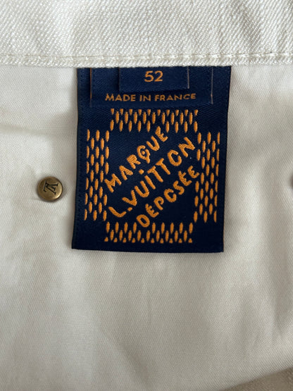 Louis Vuitton Beige Logo Baggy Pants