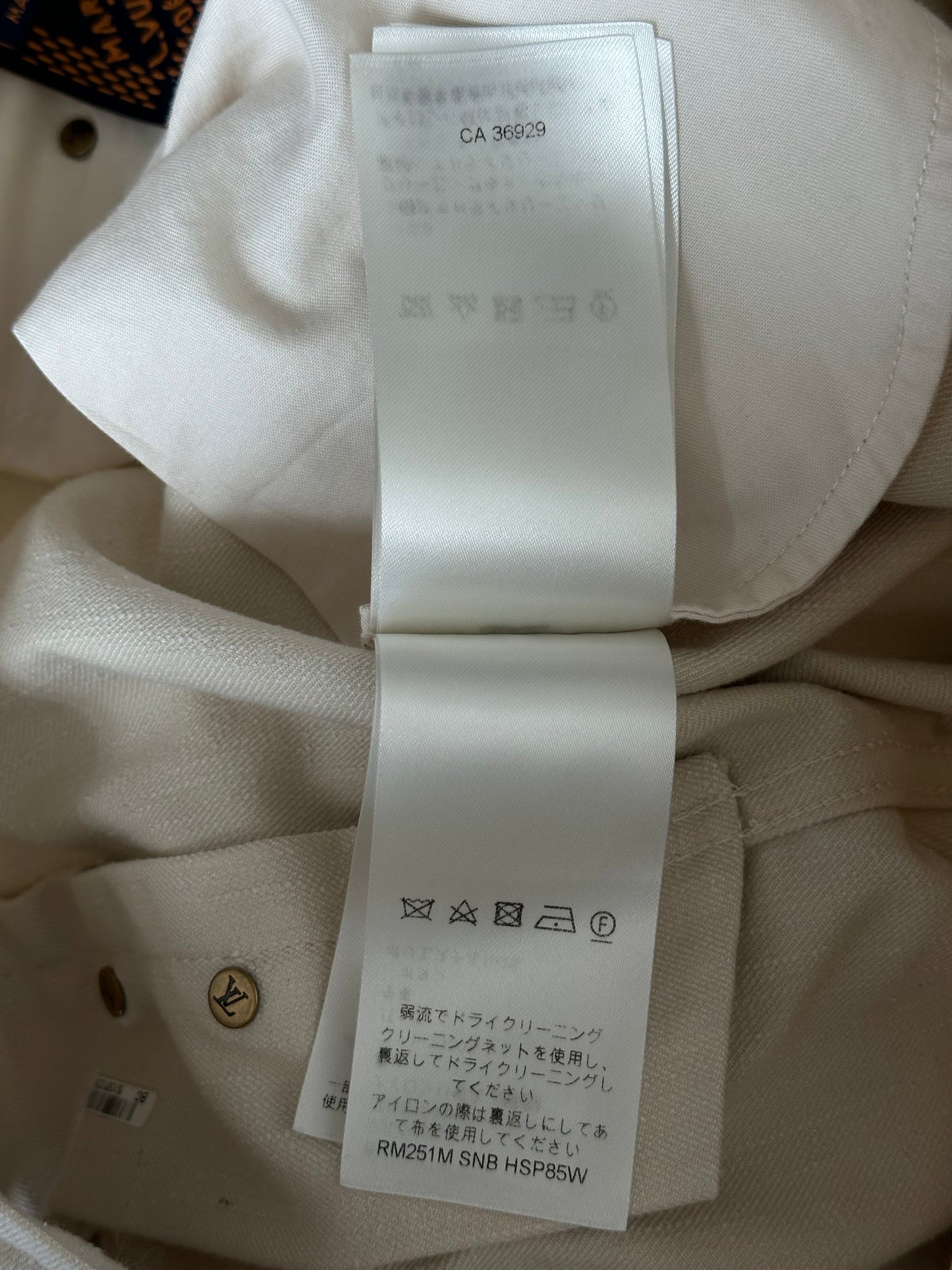 Louis Vuitton Beige Logo Baggy Pants