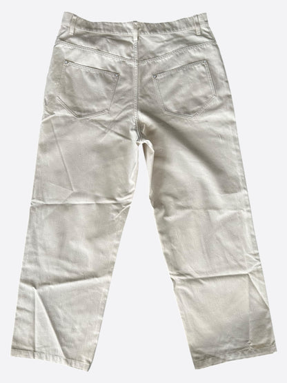 Louis Vuitton Beige Logo Baggy Pants