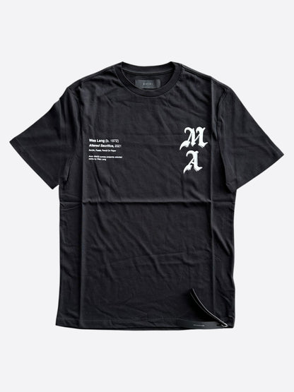 Amiri Wes Lang Black & White Checkered Skull T-Shirt