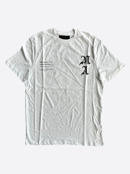 Amiri Wes Lang White & Black Checkered Skull T-Shirt