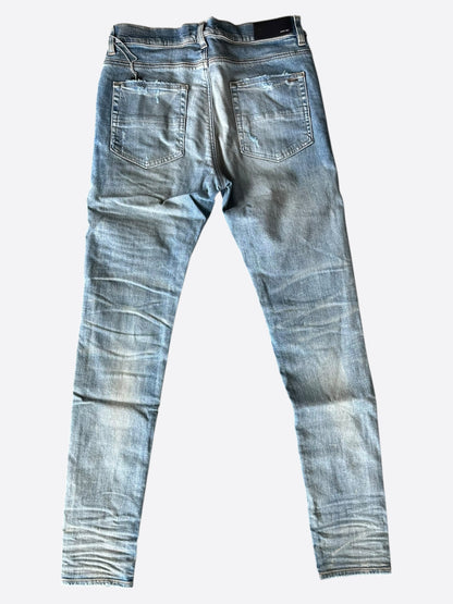 Amiri Clay Indigo Rainbow Bandana Patch Thrasher Jeans