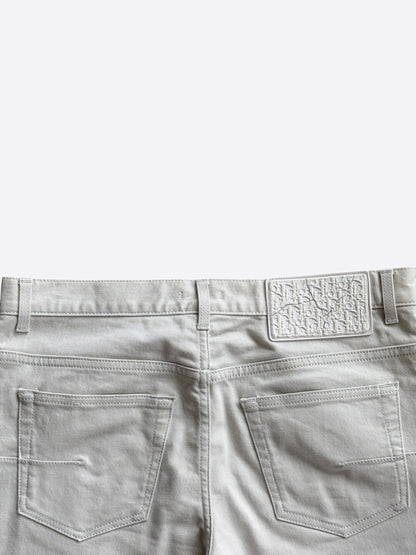 Dior Daniel Arsham White Eroded Logo Jeans