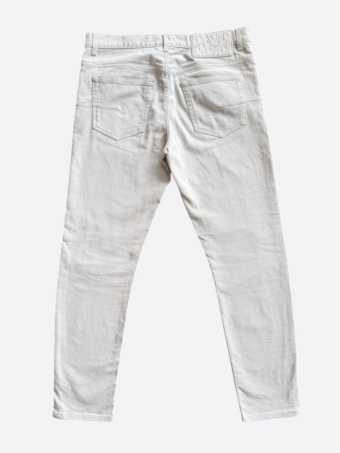 Dior Daniel Arsham White Eroded Logo Jeans