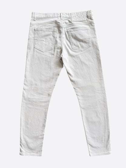 Dior Daniel Arsham White Eroded Logo Jeans