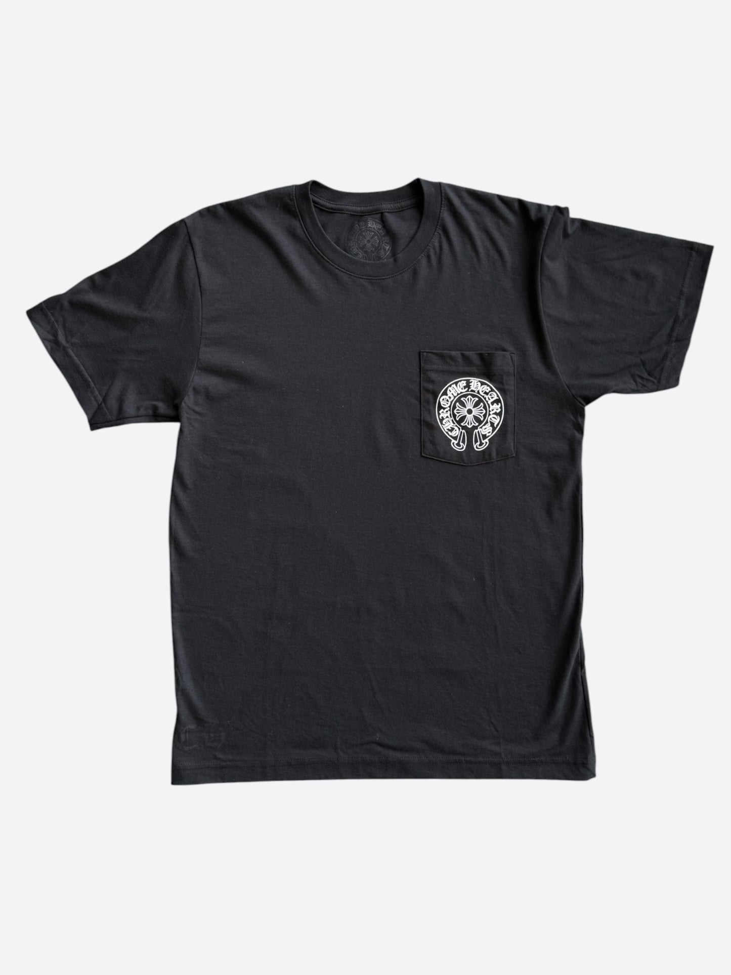 Chrome Hearts Black & White Miami Horseshoe Logo T-Shirt