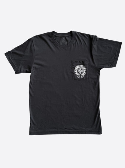 Chrome Hearts Black & White Miami Horseshoe Logo T-Shirt