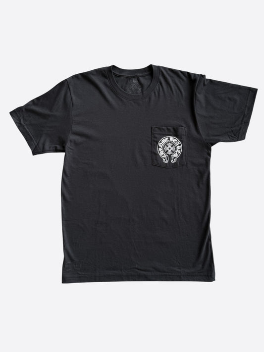 Chrome Hearts Black & White Miami Horseshoe Logo T-Shirt