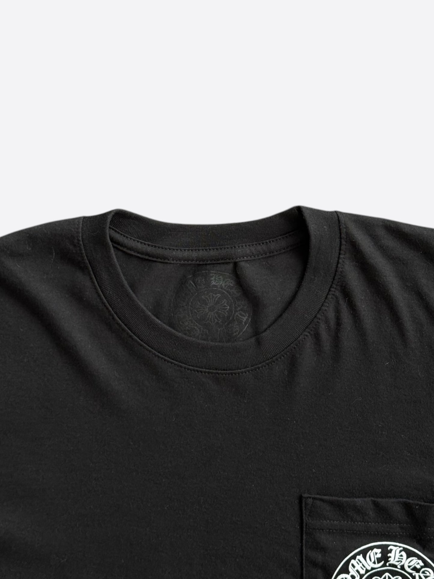 Chrome Hearts Black & White Miami Horseshoe Logo T-Shirt