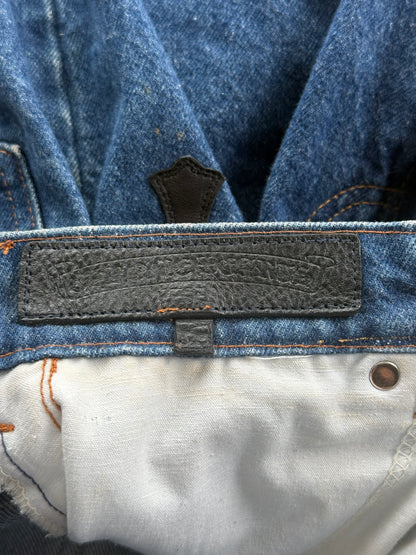 Chrome Hearts Levis Blue & Black Cross Patch Jeans