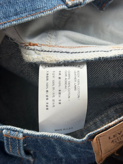 Chrome Hearts Levis Blue & Black Cross Patch Jeans