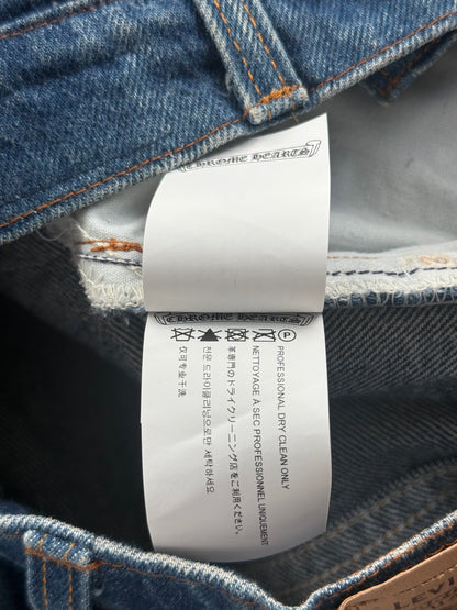 Chrome Hearts Levis Blue & Black Cross Patch Jeans