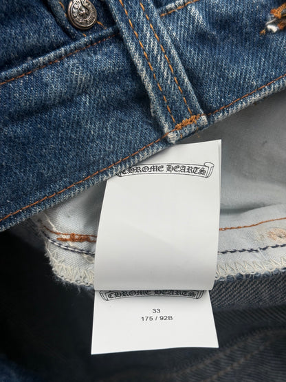 Chrome Hearts Levis Blue & Black Cross Patch Jeans