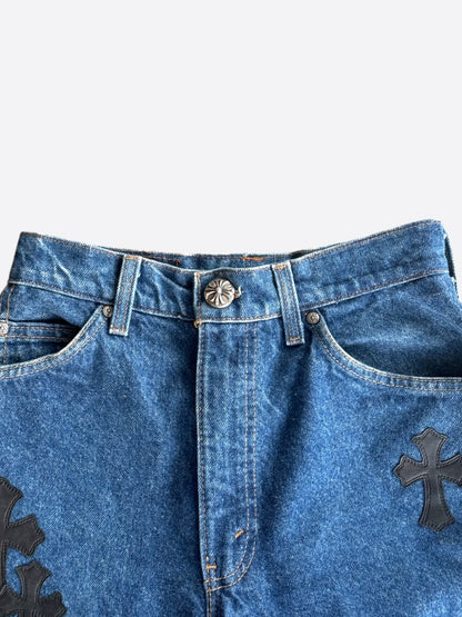 Chrome Hearts Levis Blue & Black Cross Patch Jeans