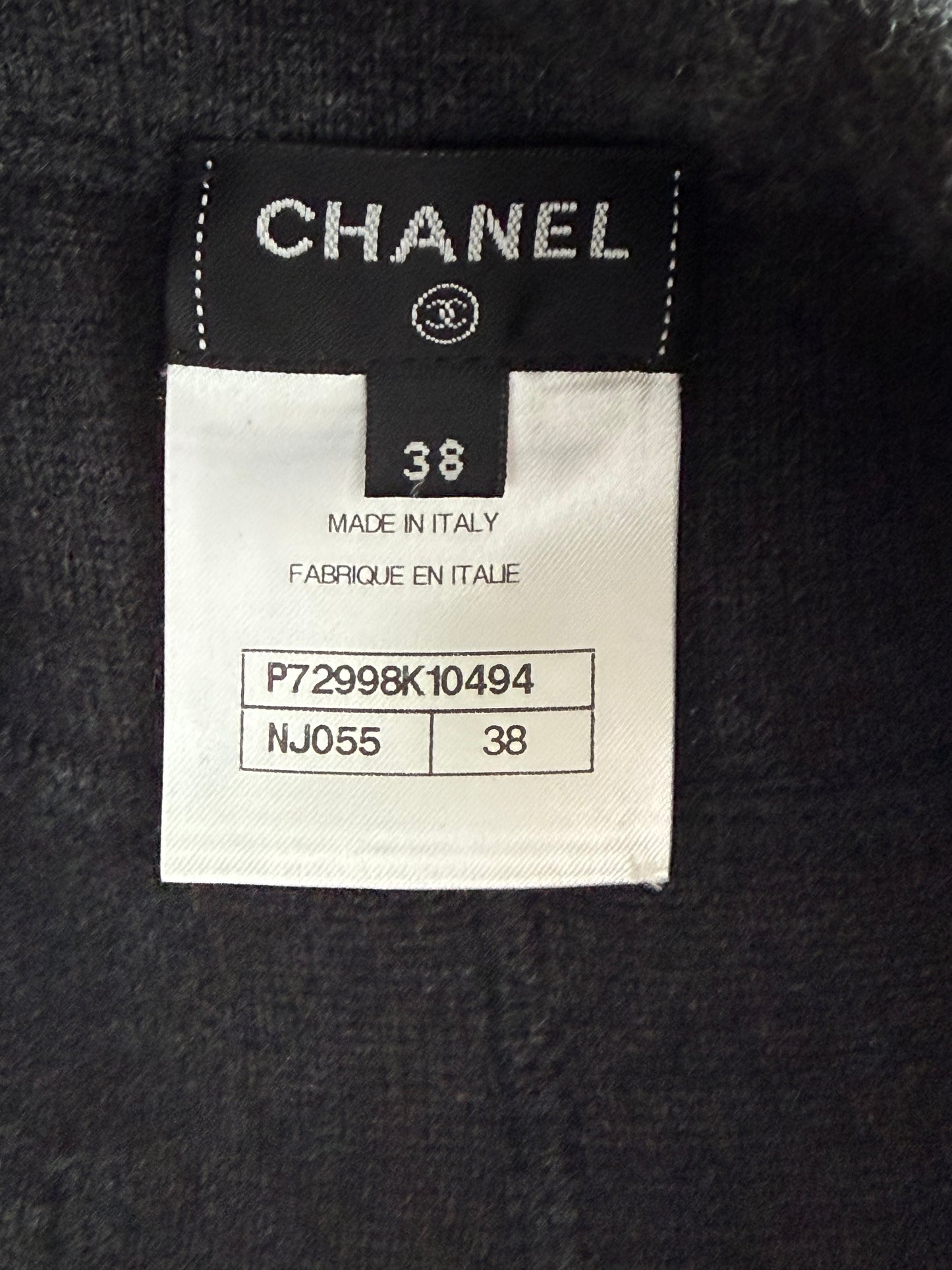 Chanel Grey & Silver CC Logo Cashmere Sweatpants