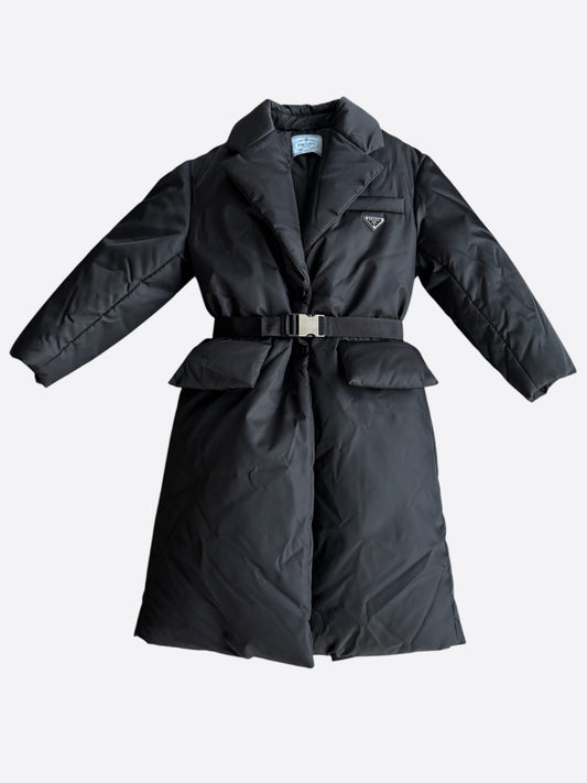 Prada Black Nylon Puffer Women's Coat