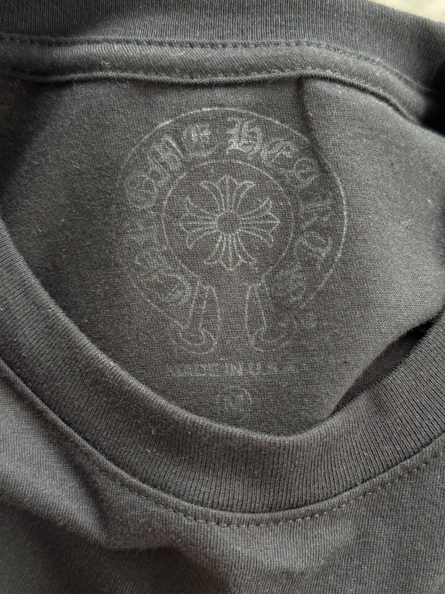 Chrome Hearts Black & White Miami Horseshoe Logo T-Shirt