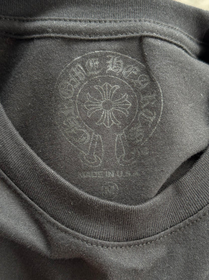 Chrome Hearts Black & White Miami Horseshoe Logo T-Shirt