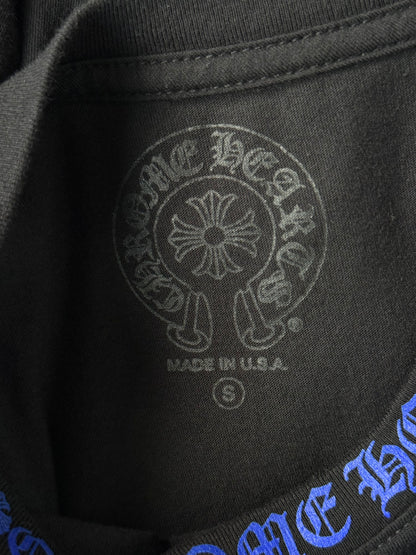 Chrome Hearts Black & Blue Neck Logo Longsleeve T-Shirt