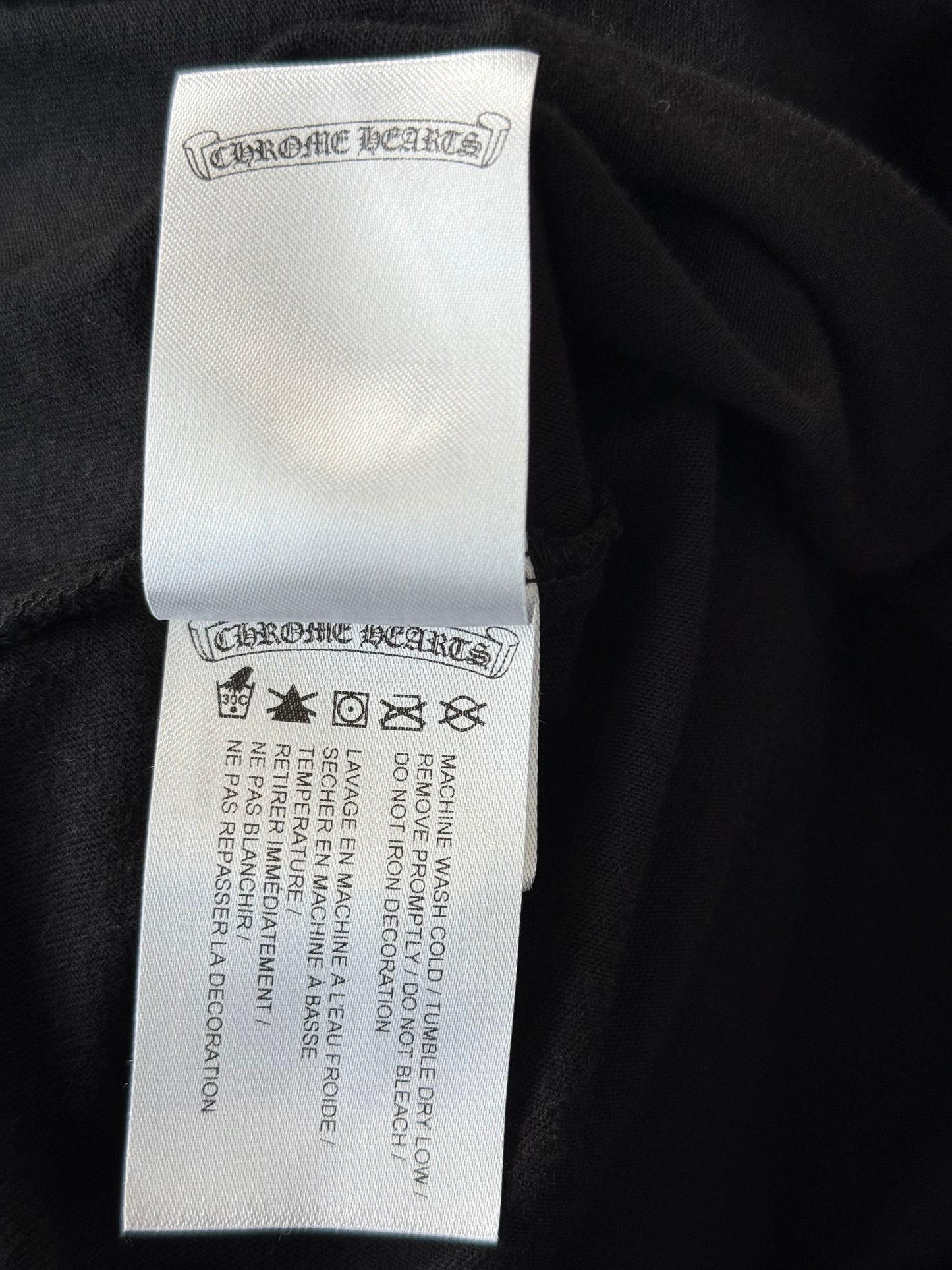 Chrome Hearts Black & Blue Neck Logo Longsleeve T-Shirt