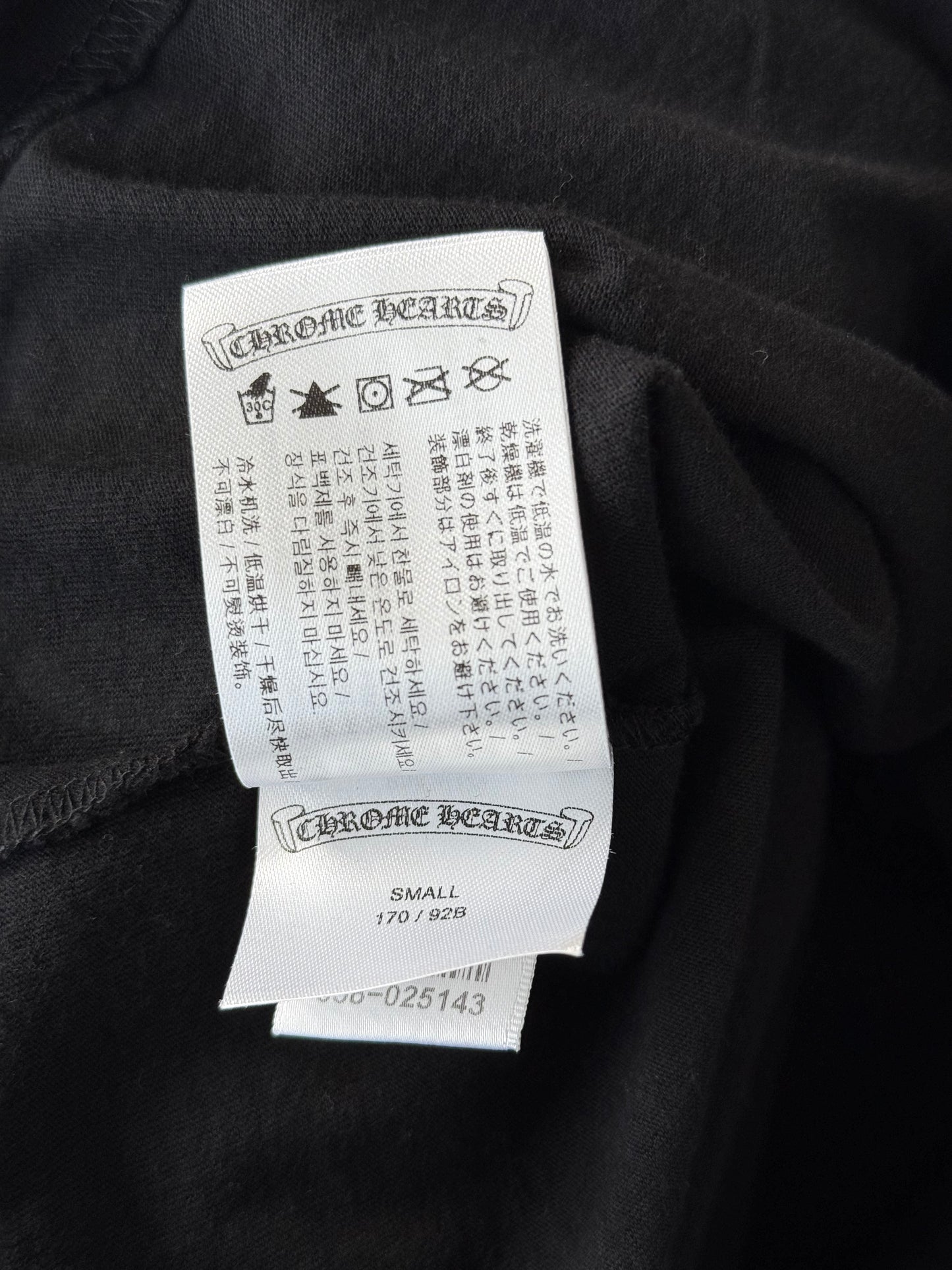 Chrome Hearts Black & Blue Neck Logo Longsleeve T-Shirt