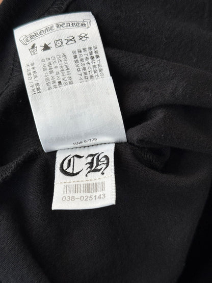 Chrome Hearts Black & Blue Neck Logo Longsleeve T-Shirt