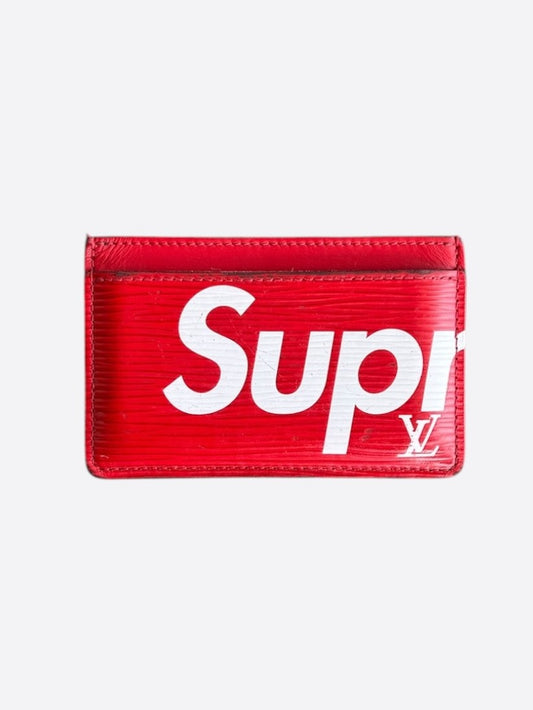 Louis Vuitton Supreme Red & White EPI Cardholder