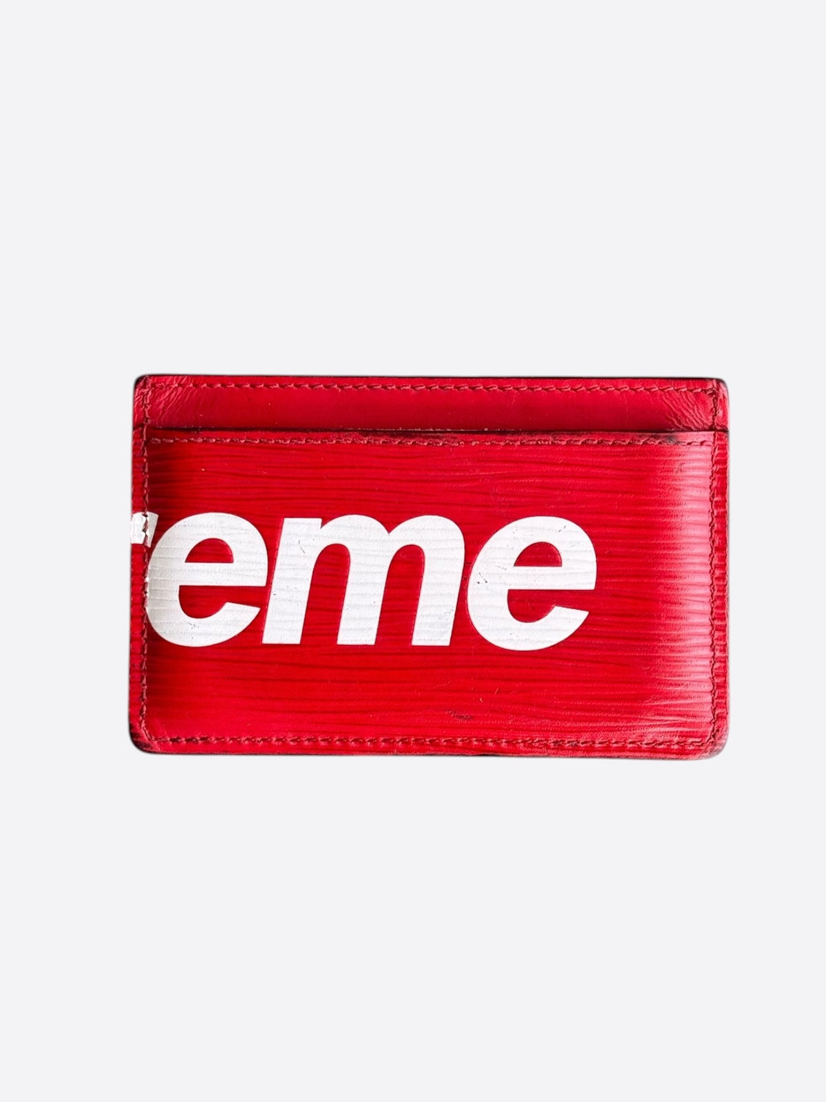 Louis Vuitton Supreme Red & White EPI Cardholder