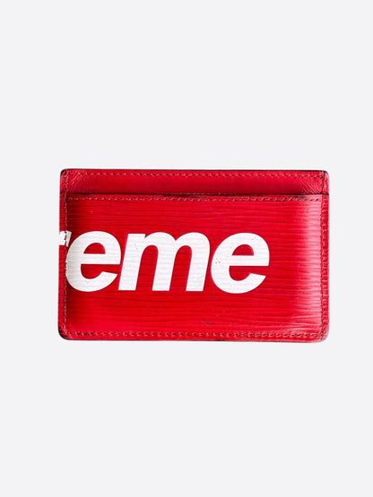 Louis Vuitton Supreme Red & White EPI Cardholder