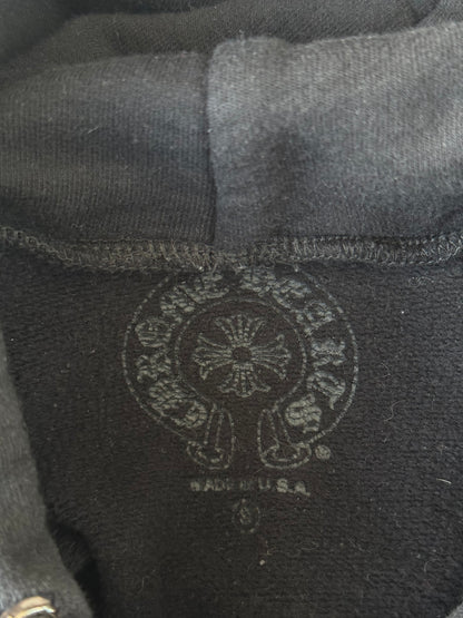 Chrome Hearts Black & White Scroll Logo Hoodie