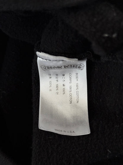 Chrome Hearts Black & White Scroll Logo Hoodie