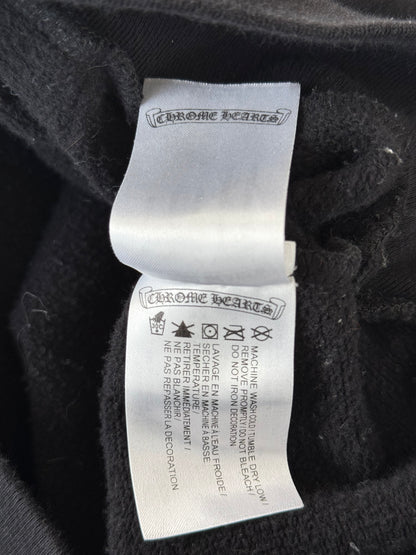Chrome Hearts Black & White Scroll Logo Hoodie