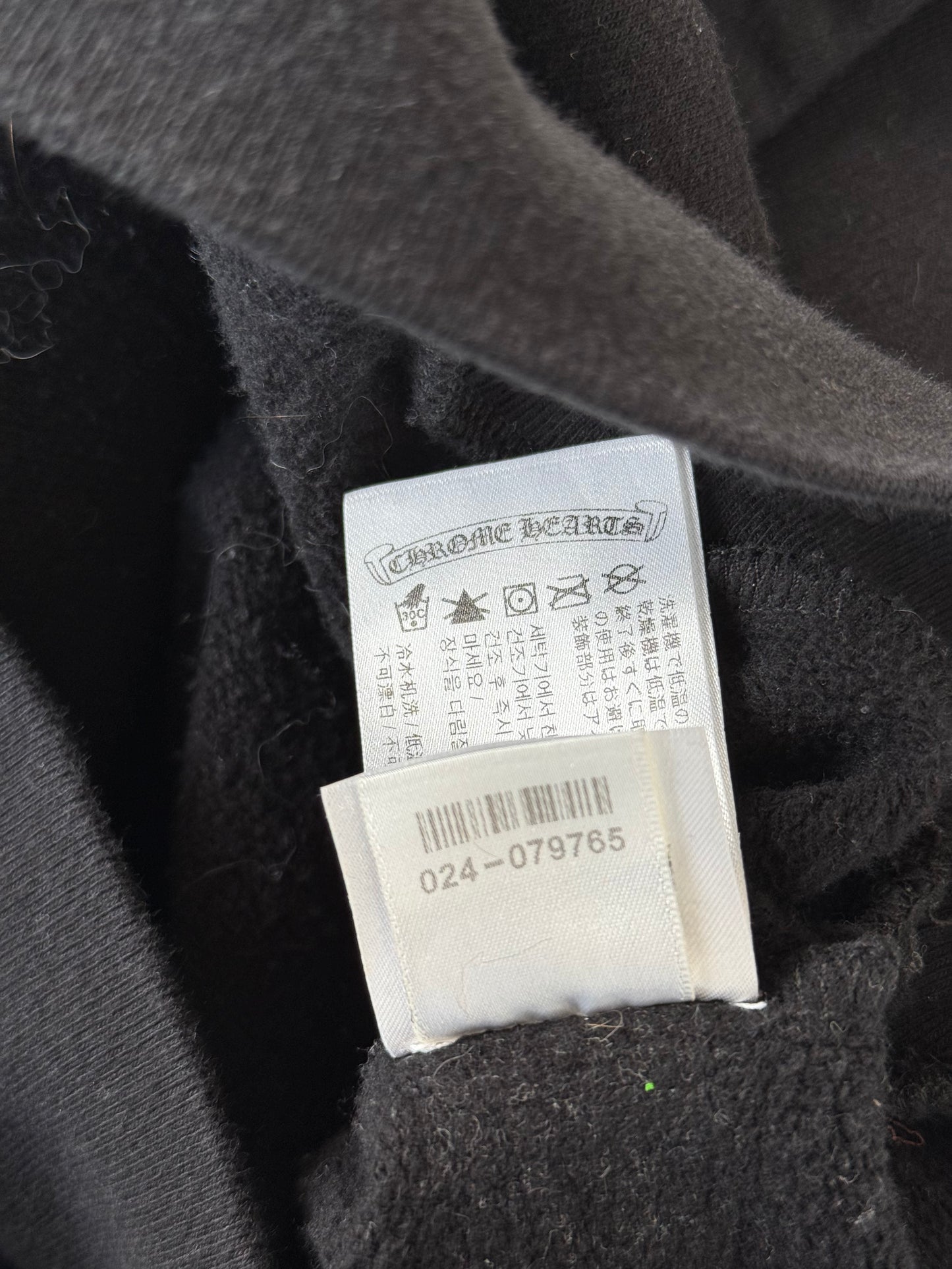Chrome Hearts Black & White Scroll Logo Hoodie