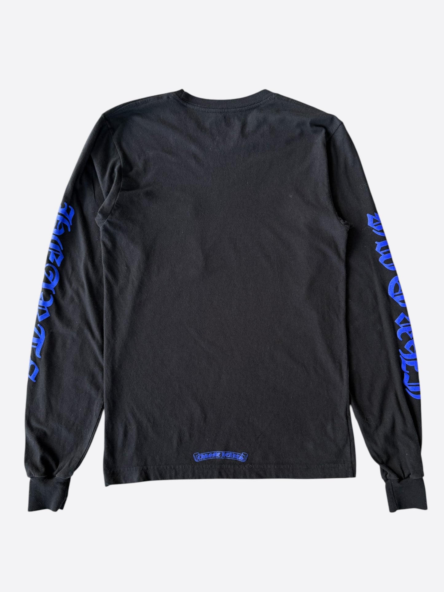 Chrome Hearts Black & Blue Neck Logo Longsleeve T-Shirt